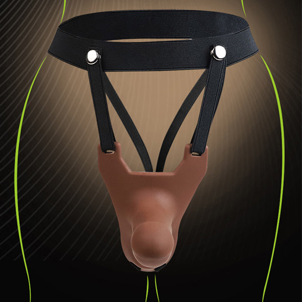 Wearable Strap-on Hollow Penis Silicone Enlargement Cover