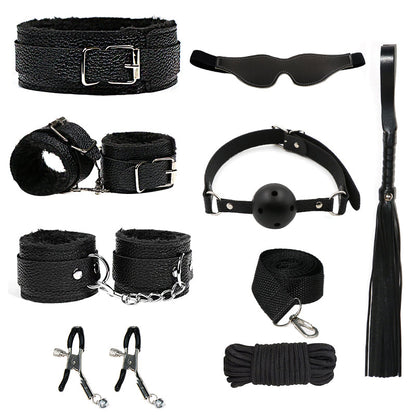 High Quality Artificial Leather Erotic 8pcs Sex BDSM Bundle