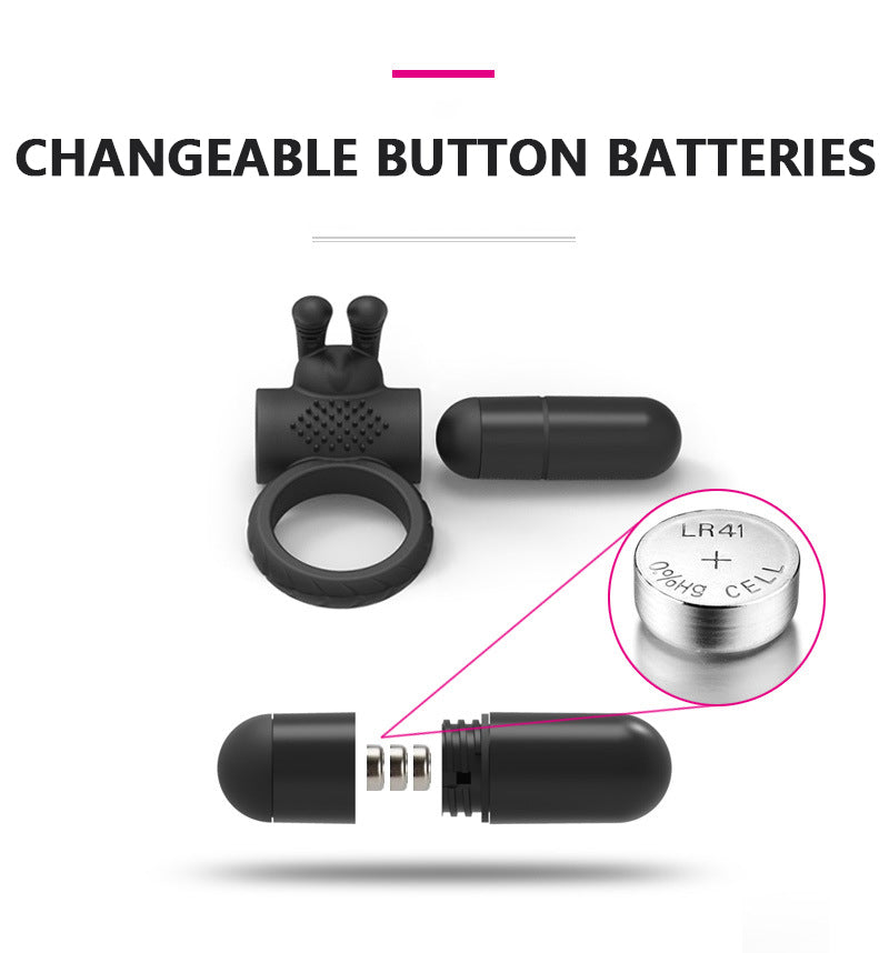 Rabbit Ears Clitoris Stumilating Penis Vibrating Ring