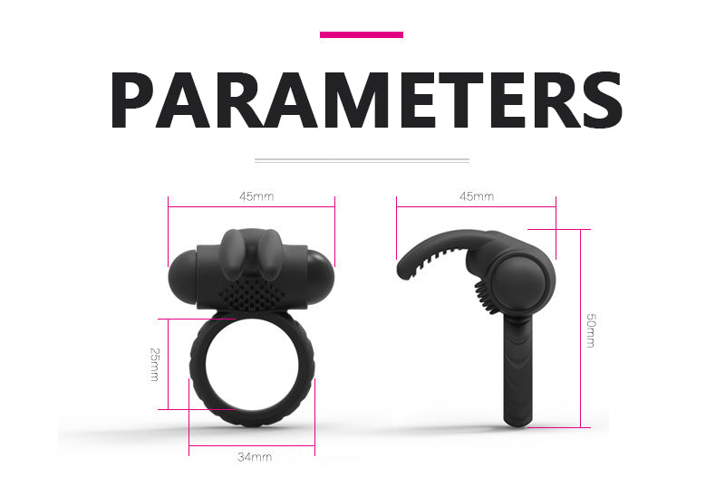 Rabbit Ears Clitoris Stumilating Penis Vibrating Ring