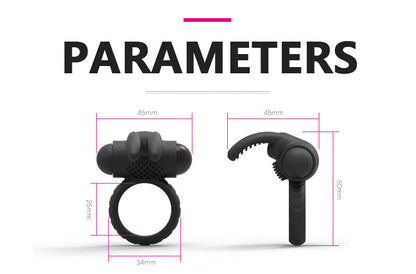 Rabbit Ears Clitoris Stumilating Penis Vibrating Ring