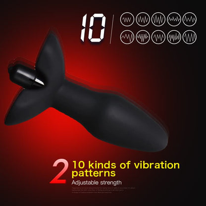 Strong Multiple Vibrating Strength Soft Silicone Anal Plug