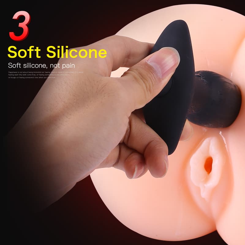 Strong Multiple Vibrating Strength Soft Silicone Anal Plug