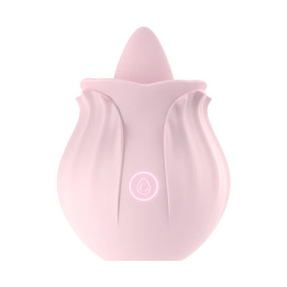 Pink Rose Tongue Designed Magnetic Charging Licking Vibrator