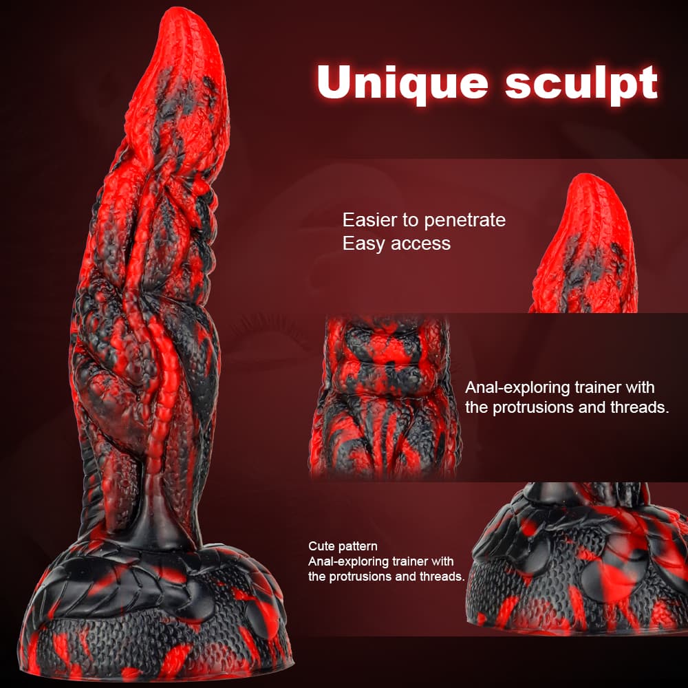 Fantasy Unique Sculpt Health Friendly Safe Silicone Dildo
