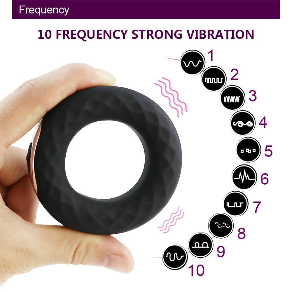 Elastic Silicone Powerful Twin Motors Vibrating Penis Ring