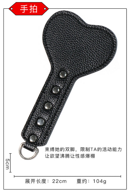 Premium Leather Texture Seductive 16pcs Sex BDSM Kit