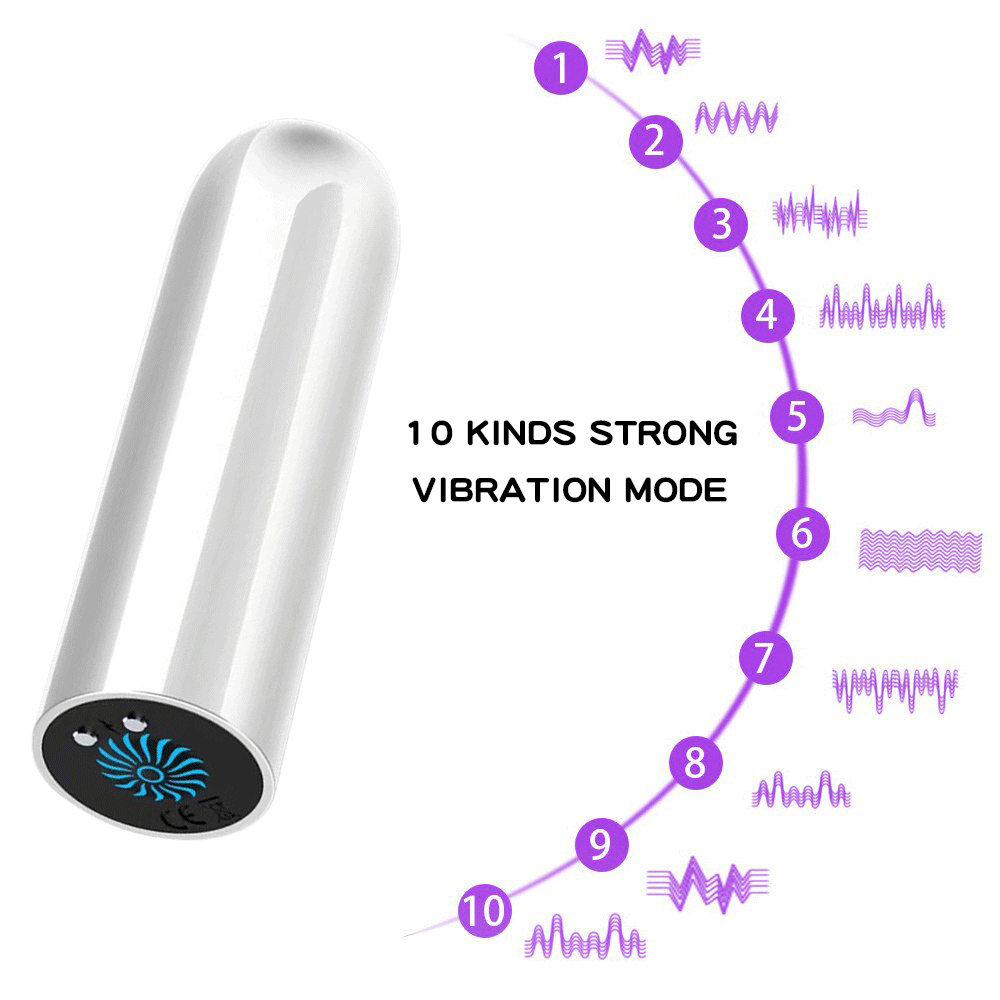 Metallic Plating Fully Waterproof Powerful Bullet Vibrator