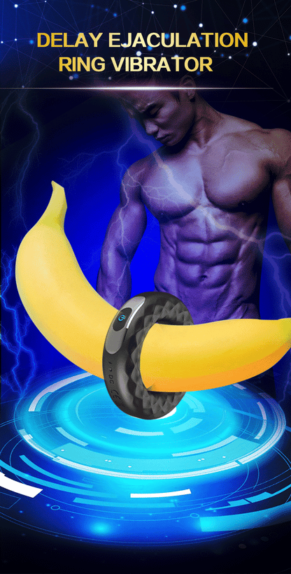 Elastic Silicone Powerful Twin Motors Vibrating Penis Ring