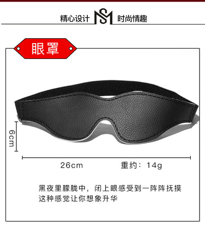 Premium Leather Texture Seductive 16pcs Sex BDSM Kit