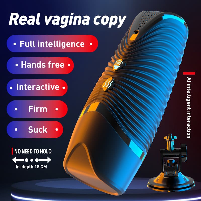 Suction Stand Intelligent Voice Interactive Vibrating Masturbator