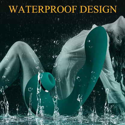 Green Emerald 3 In 1 Strong Pulsating Vibrating Sucking Vibrator