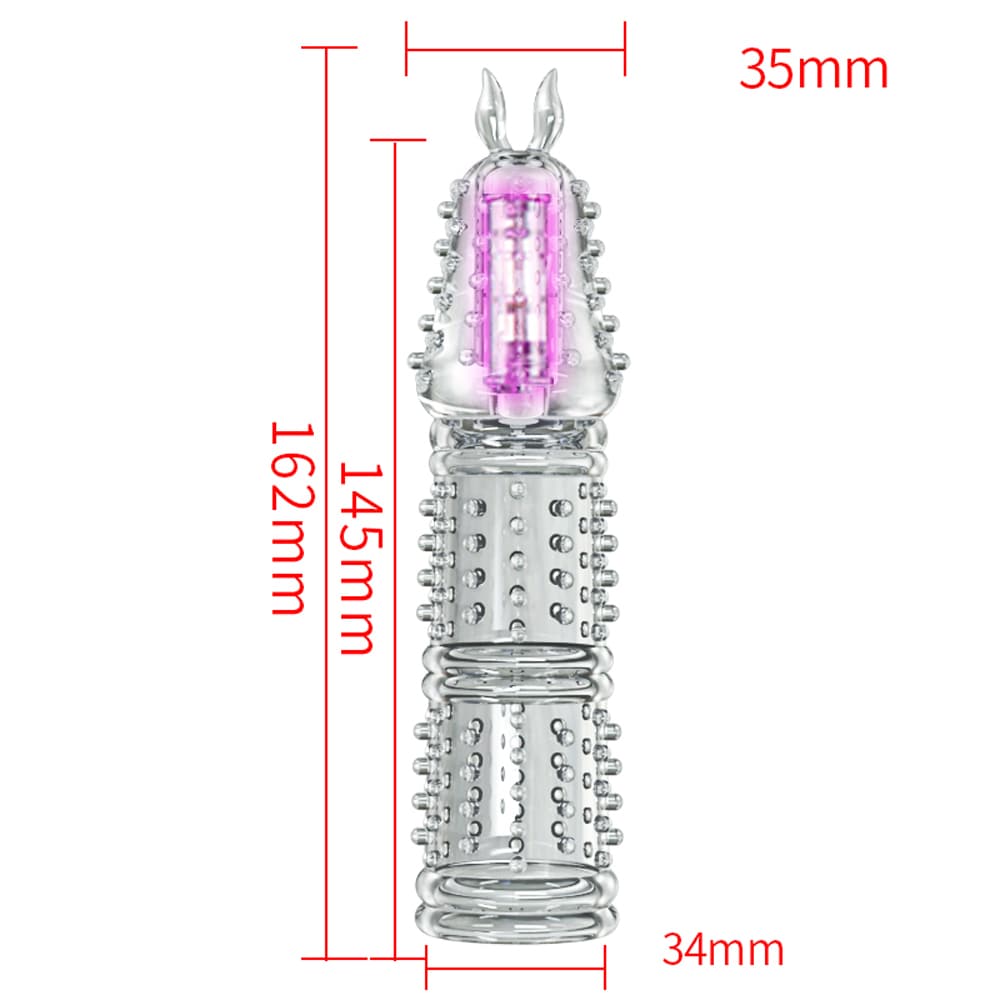 Transparent Reusable Stimulating Condom Penis Sleeve