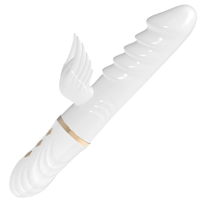 Soft Silicone Thrusting Dildo Clitoral Stimulating Vibrator