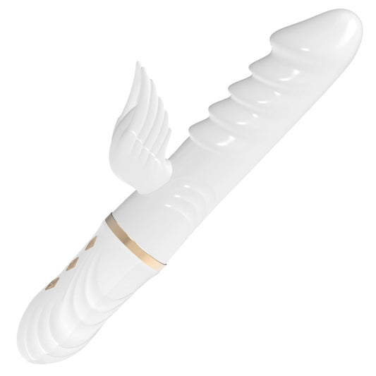 Soft Silicone Thrusting Dildo Clitoral Stimulating Vibrator