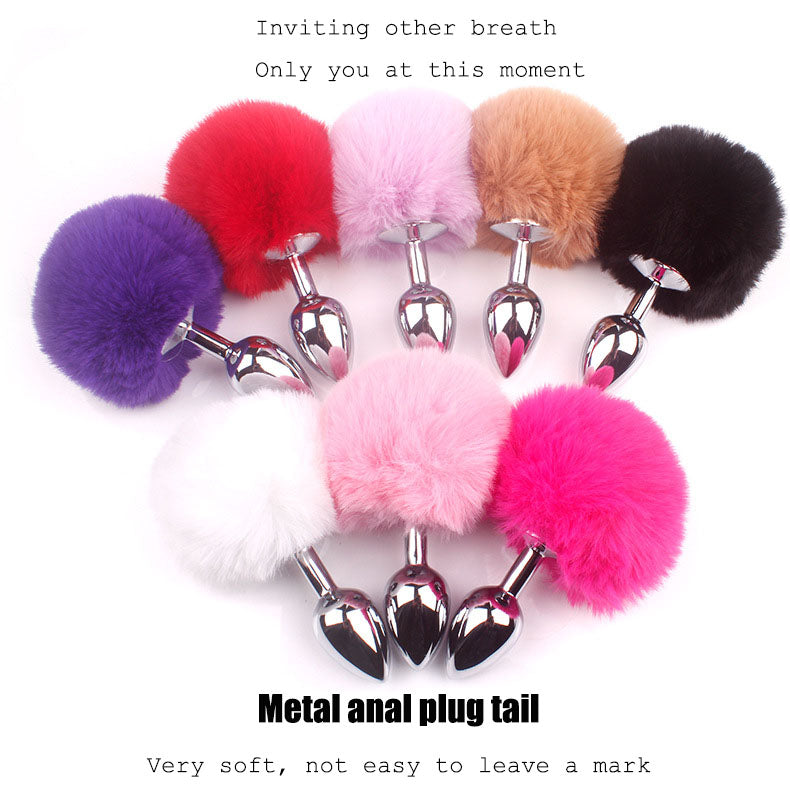 Cute Rabbit Round Tail Erotic Sex Cosplay Metal Anal Plug