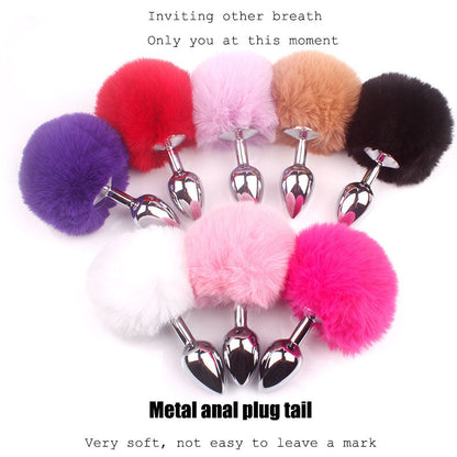 Cute Rabbit Round Tail Erotic Sex Cosplay Metal Anal Plug