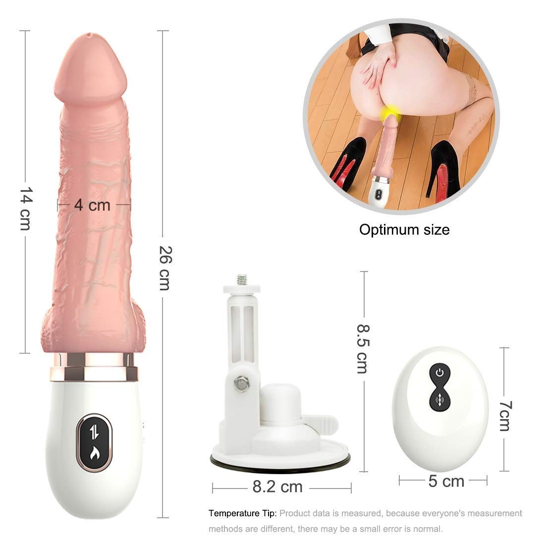 Remote Controlled Swinging Vibrating Dildo With Stand