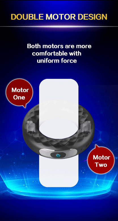 Elastic Silicone Powerful Twin Motors Vibrating Penis Ring