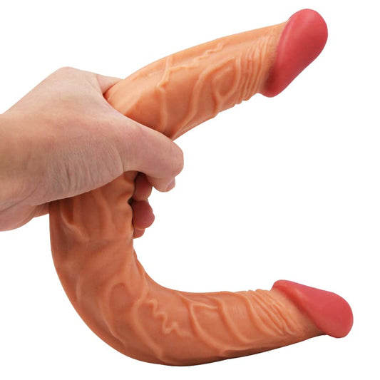 Extreme Soft Silicone Dual Head Realistic Double Glans Dildo