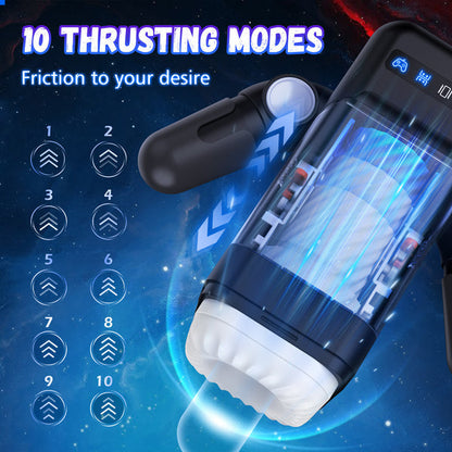 Robot Gaming Stick Design Retractable Vibration Masturbator