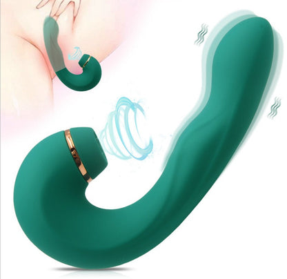 Green Emerald 3 In 1 Strong Pulsating Vibrating Sucking Vibrator