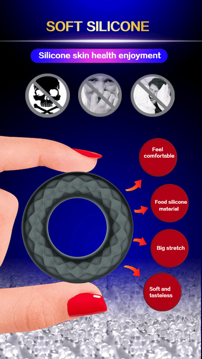Elastic Silicone Powerful Twin Motors Vibrating Penis Ring