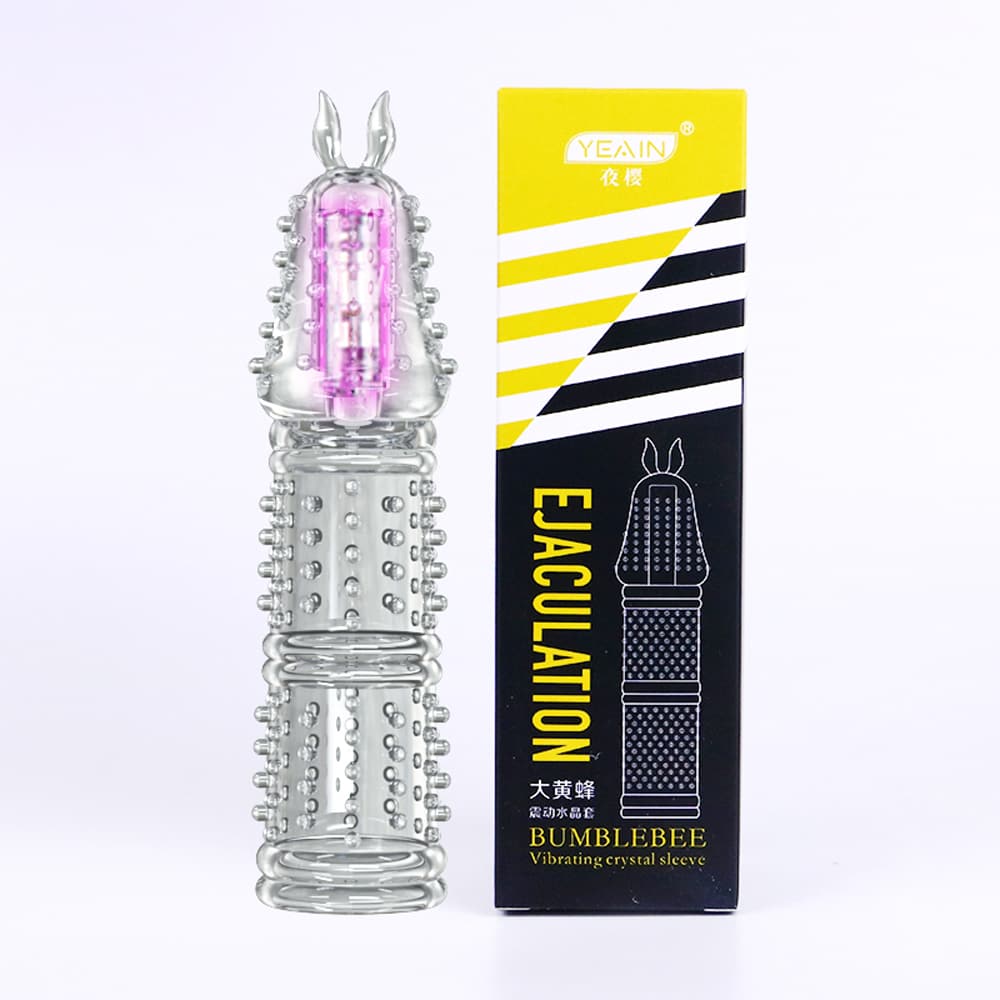 Transparent Reusable Stimulating Condom Penis Sleeve