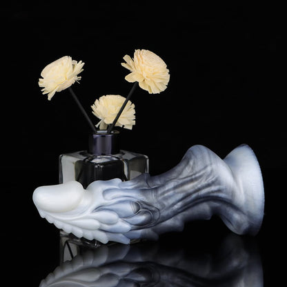 Maximum Unique Stimulating Black & White Soft Silicone Dildo