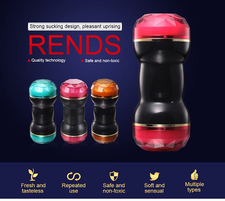 Dual Tunnel Optional Combination Male Silicone Marturbation Cup