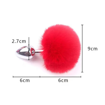 Cute Rabbit Round Tail Erotic Sex Cosplay Metal Anal Plug