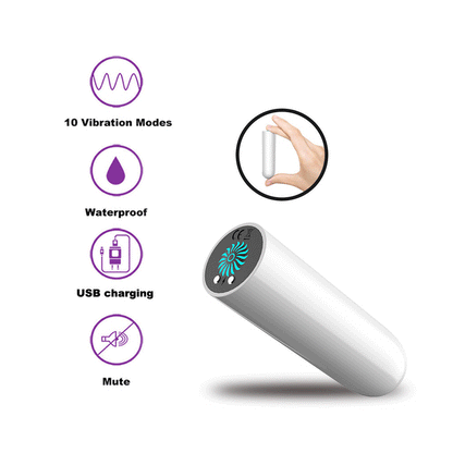 Metallic Plating Fully Waterproof Powerful Bullet Vibrator