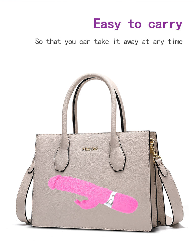 Classic Rabbit Ears Waterproof Silicone Penis Shape Vibrator