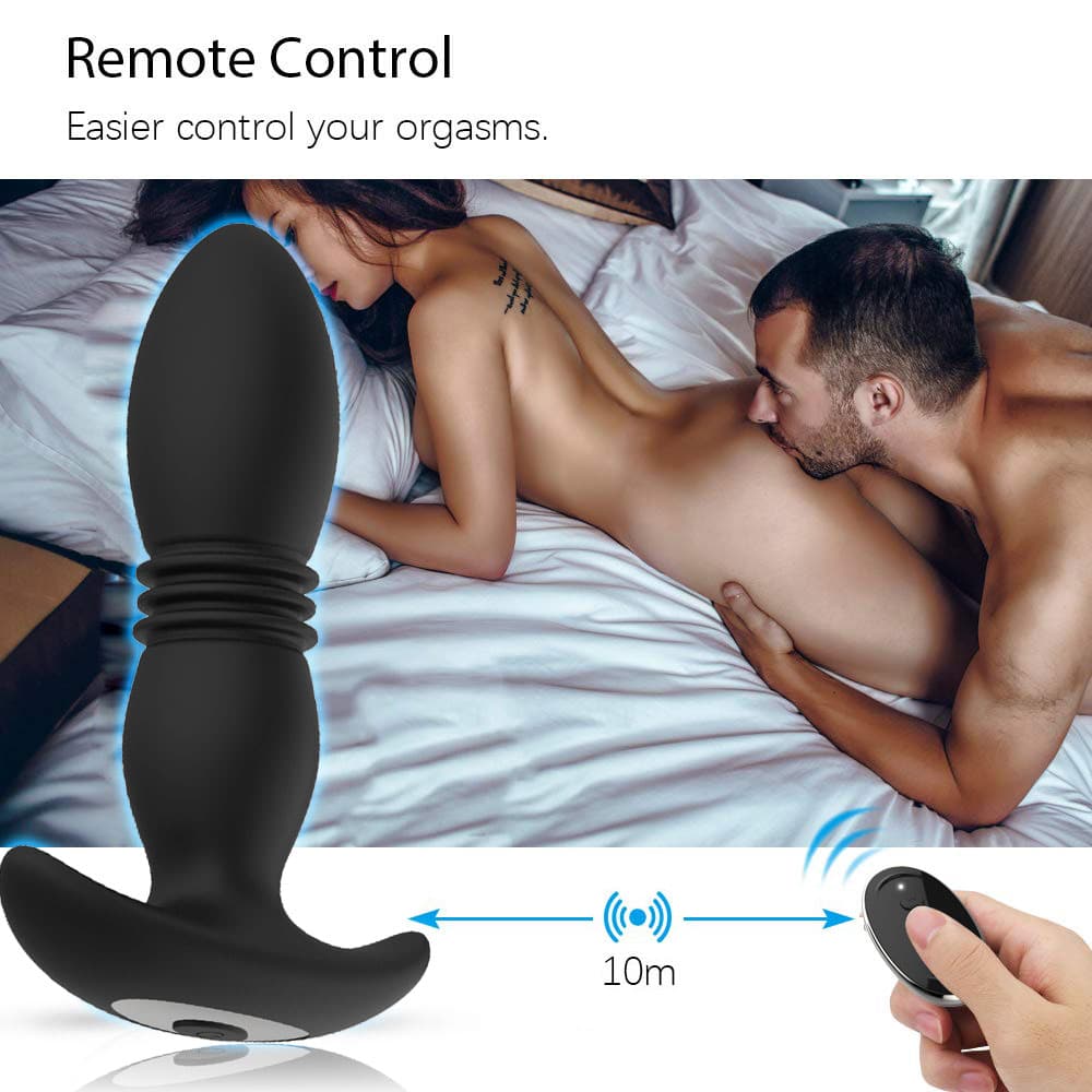 Multi Usages Vagina Stimulating Thrusting Vibrating Anal Plug