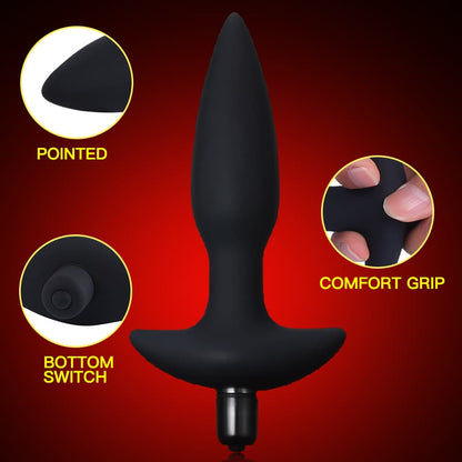 Strong Multiple Vibrating Strength Soft Silicone Anal Plug