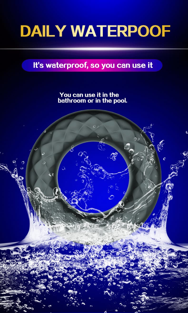 Elastic Silicone Powerful Twin Motors Vibrating Penis Ring