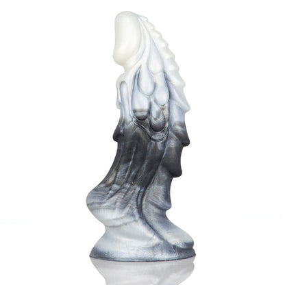 Maximum Unique Stimulating Black & White Soft Silicone Dildo