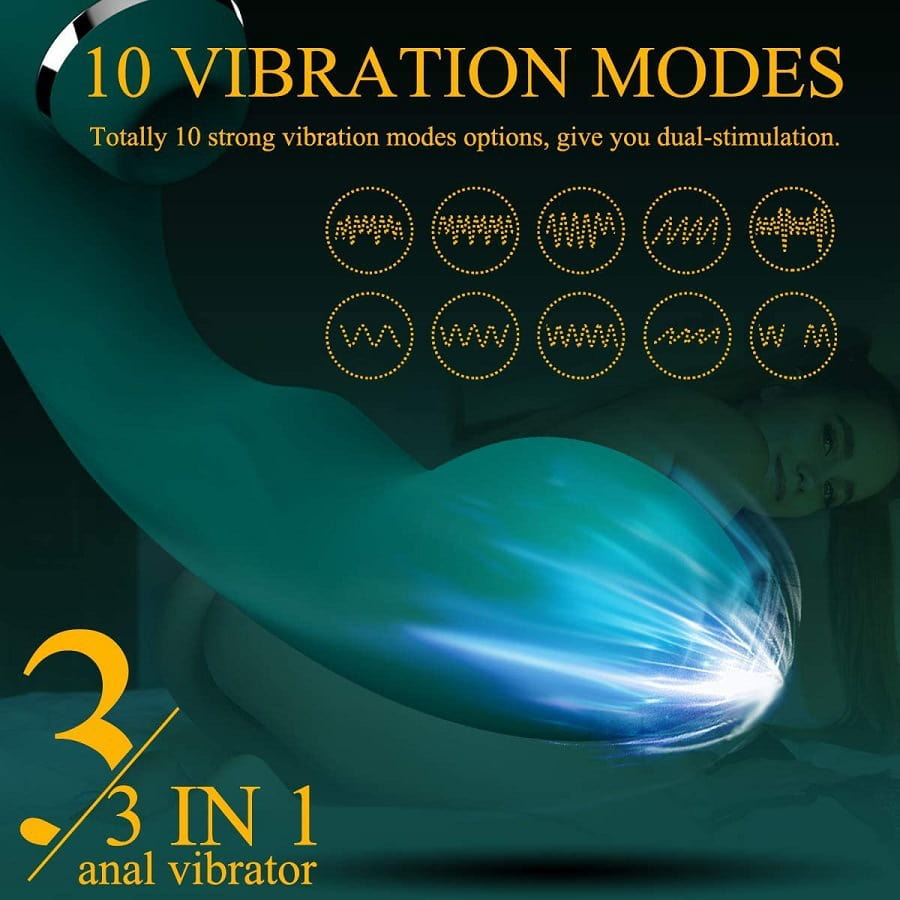 Green Emerald 3 In 1 Strong Pulsating Vibrating Sucking Vibrator