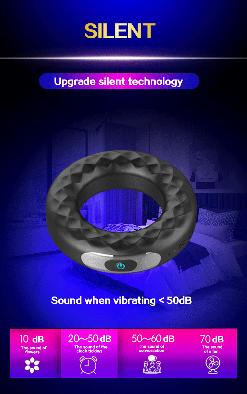 Elastic Silicone Powerful Twin Motors Vibrating Penis Ring