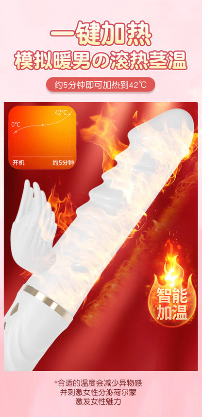 Soft Silicone Thrusting Dildo Clitoral Stimulating Vibrator