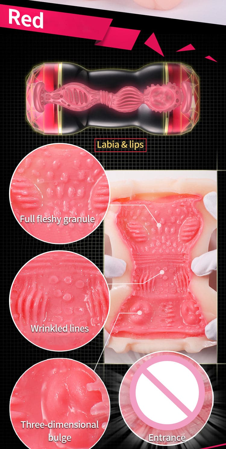 Dual Tunnel Optional Combination Male Silicone Marturbation Cup