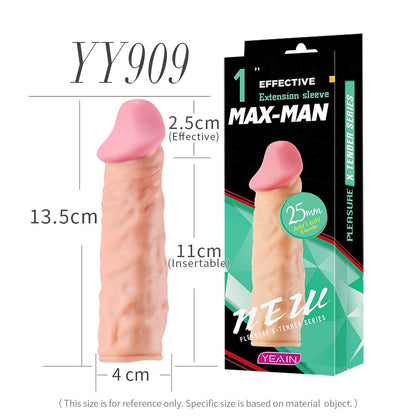 Light Color Physical Enlargement Soft Silicone Penis Sleeve