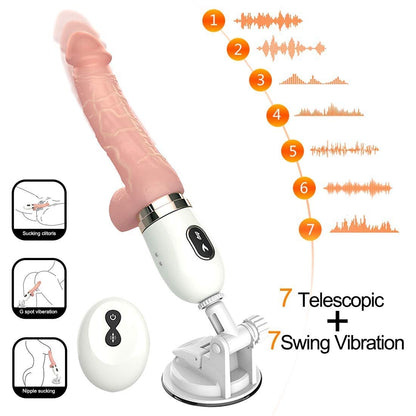 Remote Controlled Swinging Vibrating Dildo With Stand