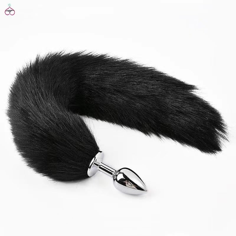 Sex Cosplay Small Size Foxtails Stainless Steel Anal Plug