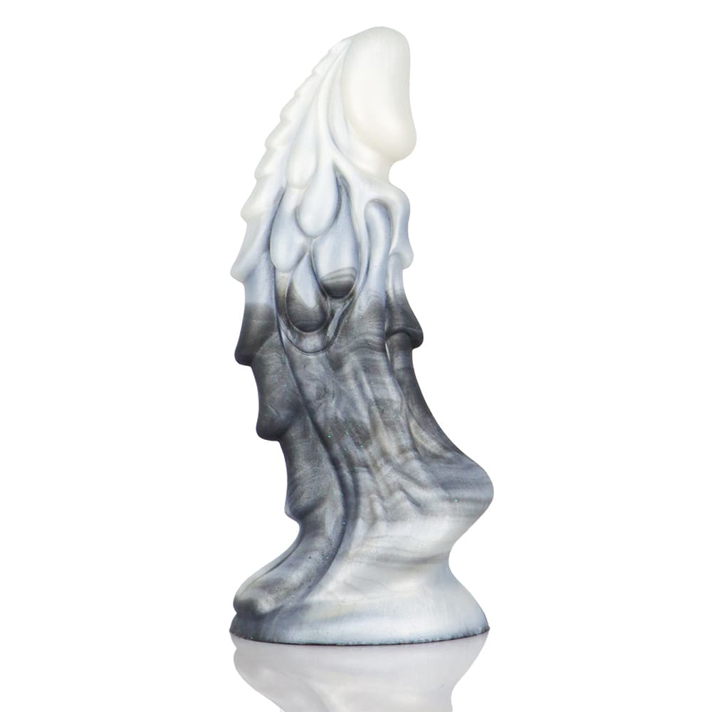 Maximum Unique Stimulating Black & White Soft Silicone Dildo