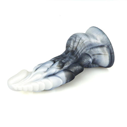 Maximum Unique Stimulating Black & White Soft Silicone Dildo