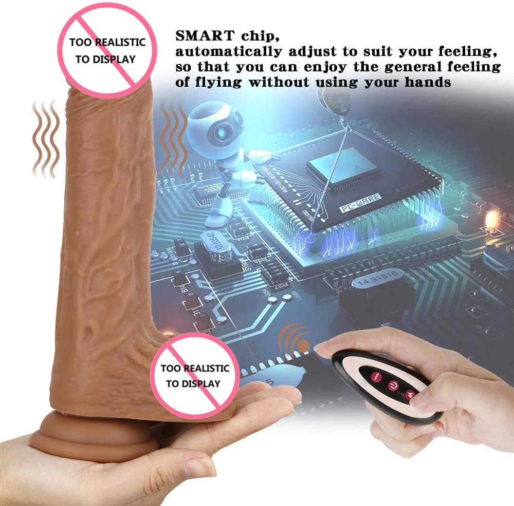 Remote Controlled Vibrating Swinging Intelligent Heating Dildo