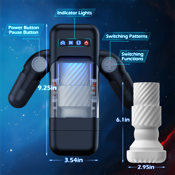 Robot Gaming Stick Design Retractable Vibration Masturbator