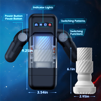 Robot Gaming Stick Design Retractable Vibration Masturbator