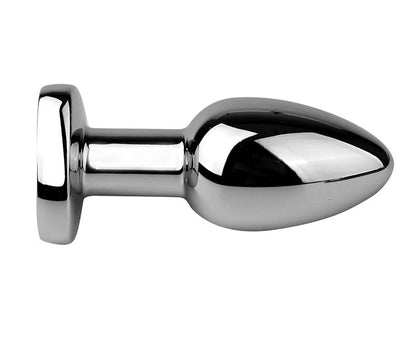 Dual Remote Colorful Heart Light Stainless Steel Anal Plug